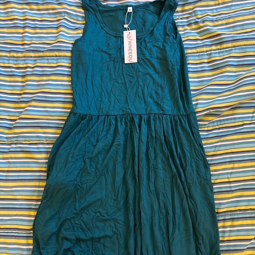 Teal Sleeveless Dress